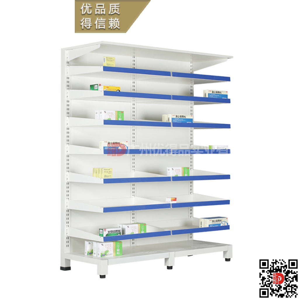 西药架诊所钢制单面药架药店抽屉式多层双面药品架子定制