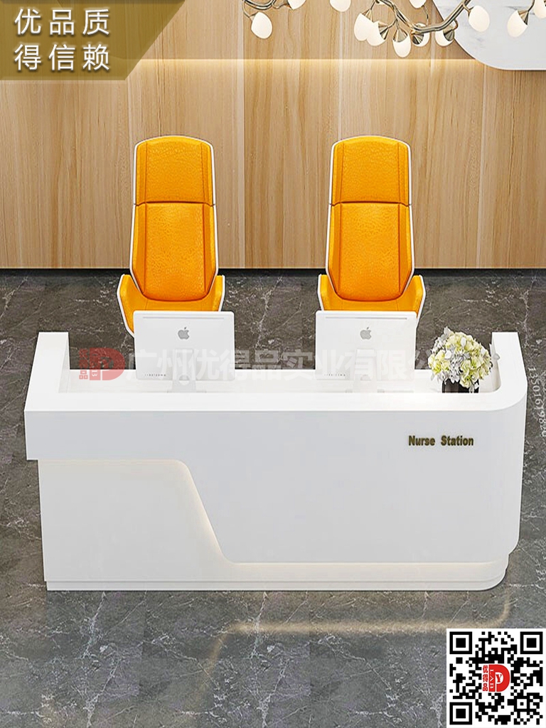 厂家直销医院口腔导医台 厂家定制工作台U型L型导诊台 厂家发货烤漆医院预检分诊台