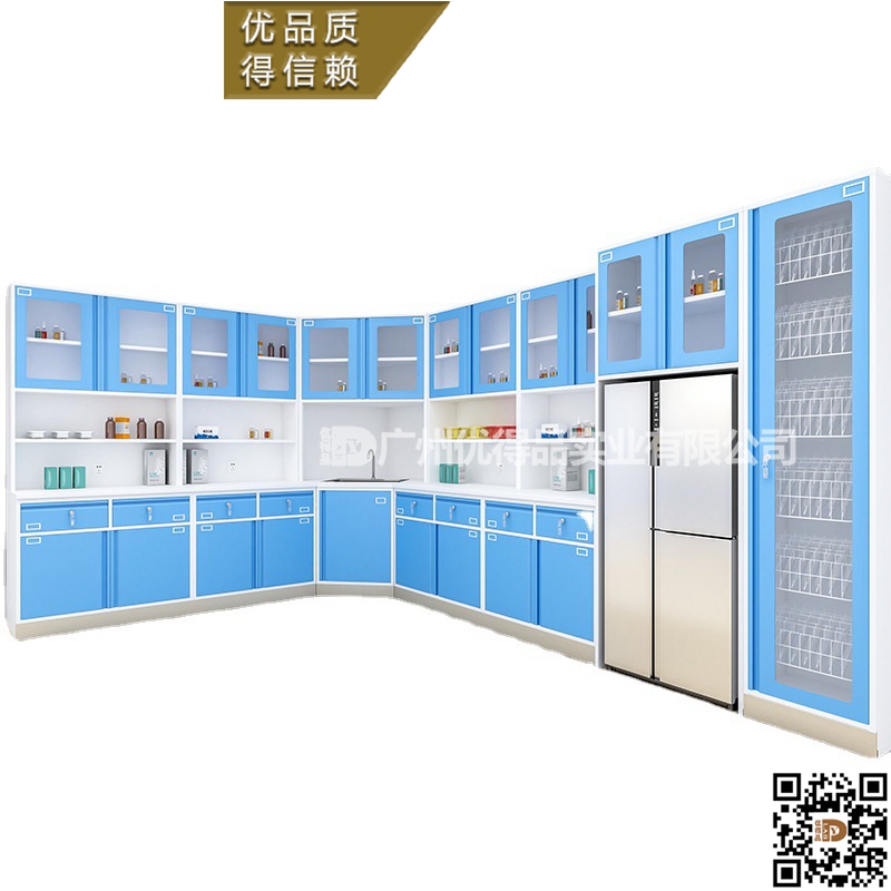 医院治疗室处置台钢制处置调剂柜护士台处置室配药台牙科口腔边柜
